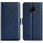 For Nokia C200 Dual-side Magnetic Buckle Horizontal Flip Leather Phone Case(Dark Blue) - 1
