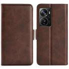 For ZTE Axon 40 Pro Dual-side Magnetic Buckle Horizontal Flip Leather Phone Case(Brown) - 1