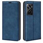 For ZTE Axon 40 Pro Retro-skin  Magnetic Suction Leather Phone Case(Dark Blue) - 1