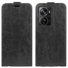 For ZTE Axon 40 Pro R64 Texture Vertical Flip Leather Phone Case(Black) - 1