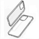 For iPhone 14 Plus Transparent Tempered Glass TPU Phone Case (Black) - 1
