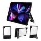 Transparent Acrylic PC TPU Tablet Case with Holder For iPad Air 2020 / Air 2022 10.9(Black) - 1