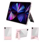 Transparent Acrylic PC TPU Tablet Case with Holder For iPad Air 2020 / Air 2022 10.9(Pink) - 1