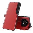 For Honor X9 4G / 5G 2022 / X30 / Magic4 Lite 5G Side Display Shockproof Horizontal Flip Leather Phone Case(Red) - 1