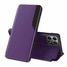 For Honor X8 2022 / X30i / Play6T Pro Side Display Shockproof Horizontal Flip Leather Phone Case(Purple) - 1