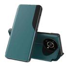 For Huawei Mate 40 Side Display Shockproof Horizontal Flip Leather Phone Case(Green) - 1