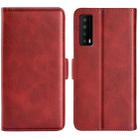 For TCL Stylus 5G Dual-side Magnetic Buckle Horizontal Flip Leather Phone Case(Red) - 1