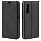 For TCL Stylus 5G Retro-skin  Magnetic Suction Leather Phone Case(Black) - 1