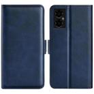 For Xiaomi Poco M4 5G Dual-side Magnetic Buckle Horizontal Flip Leather Phone Case(Dark Blue) - 1