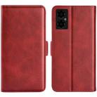 For Xiaomi Poco M4 5G Dual-side Magnetic Buckle Horizontal Flip Leather Phone Case(Red) - 1