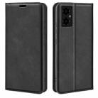 For Xiaomi Poco M4 5G Retro-skin Magnetic Suction Leather Phone Case(Black) - 1