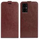 For Xiaomi Poco M4 5G R64 Texture Vertical Flip Leather Phone Case(Brown) - 1