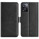 For OPPO A57 4G Dual-side Magnetic Buckle Horizontal Flip Leather Phone Case(Black) - 1