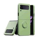 Silicone Integrated Ring Buckle Mobile Phone Case For Samsung Galaxy Z Flip4(Mint Green) - 1