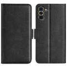 For Huawei Nova 10 Dual-side Magnetic Buckle Horizontal Flip Leather Phone Case(Black) - 1