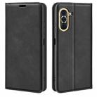 For Huawei Nova 10 Retro-skin Magnetic Suction Leather Phone Case(Black) - 1