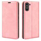 For Huawei Nova 10 Pro Retro-skin  Magnetic Suction Leather Phone Case(Pink) - 1