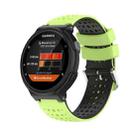 For Garmin Forerunner 235 Lite Silicone Sports Two-Color Watch Band(Lime+Black) - 1
