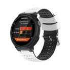 For Garmin  Approach S6 Silicone Sports Two-Color Watch Band(White+Black) - 1
