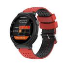 For Garmin  Approach S6 Silicone Sports Two-Color Watch Band(Red+Black) - 1