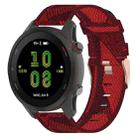 For Garmin Forerunner 255 22mm Nylon Woven Watch Band(Red) - 1