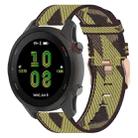 For Garmin Forerunner 255 22mm Nylon Woven Watch Band(Yellow) - 1