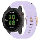 For Garmin Forerunner 255 22mm Nylon Woven Watch Band(Light Purple) - 1