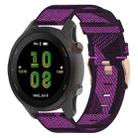 For Garmin Forerunner 255 22mm Nylon Woven Watch Band(Purple) - 1