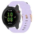 For Garmin Vivoactive 4 22mm Nylon Woven Watch Band(Light Purple) - 1