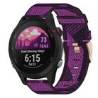 For Garmin Forerunner 255S 18mm Nylon Woven Watch Band(Purple) - 1