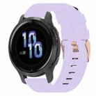 For Garmin Venu 2S 18mm Nylon Woven Watch Band(Light Purple) - 1