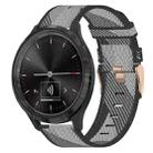 For Garmin Vivomove 3S 18mm Nylon Woven Watch Band(Grey) - 1