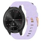 For Garmin Vivomove 3S 18mm Nylon Woven Watch Band(Light Purple) - 1