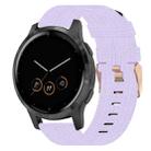 For Garmin Vivoactive 4S 18mm Nylon Woven Watch Band(Light Purple) - 1