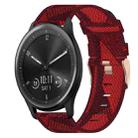 For Garmin Vivomove Sport 20mm Nylon Woven Watch Band(Red) - 1