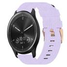 For Garmin Vivomove Sport 20mm Nylon Woven Watch Band(Light Purple) - 1