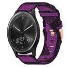 For Garmin Vivomove Sport 20mm Nylon Woven Watch Band(Purple) - 1