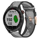 For Garmin Approach S40 20mm Nylon Woven Watch Band(Grey) - 1