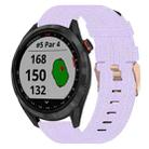 For Garmin Approach S40 20mm Nylon Woven Watch Band(Light Purple) - 1