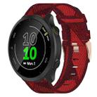 For Garmin Forerunner 158 20mm Nylon Woven Watch Band(Red) - 1