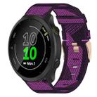 For Garmin Forerunner 158 20mm Nylon Woven Watch Band(Purple) - 1