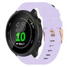 For Garmin Forerunner 55 20mm Nylon Woven Watch Band(Light Purple) - 1