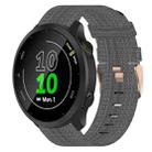 For Garmin Forerunner 55 20mm Nylon Woven Watch Band(Dark Grey) - 1