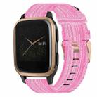 For Garmin Venu SQ 20mm Nylon Woven Watch Band(Pink) - 1