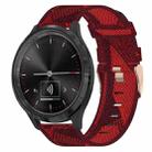 For Garmin Vivomove 3 20mm Nylon Woven Watch Band(Red) - 1