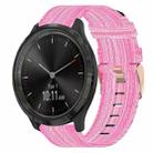 For Garminmove 3 20mm Nylon Woven Watch Band(Pink) - 1