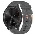 For Garminmove 3 20mm Nylon Woven Watch Band(Dark Grey) - 1