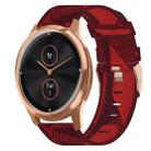 For Garminmove Luxe 20mm Nylon Woven Watch Band(Red) - 1