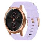 For Garminmove Luxe 20mm Nylon Woven Watch Band(Light Purple) - 1