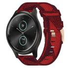 For Garmin VivoMove Style 20mm Nylon Woven Watch Band(Red) - 1
